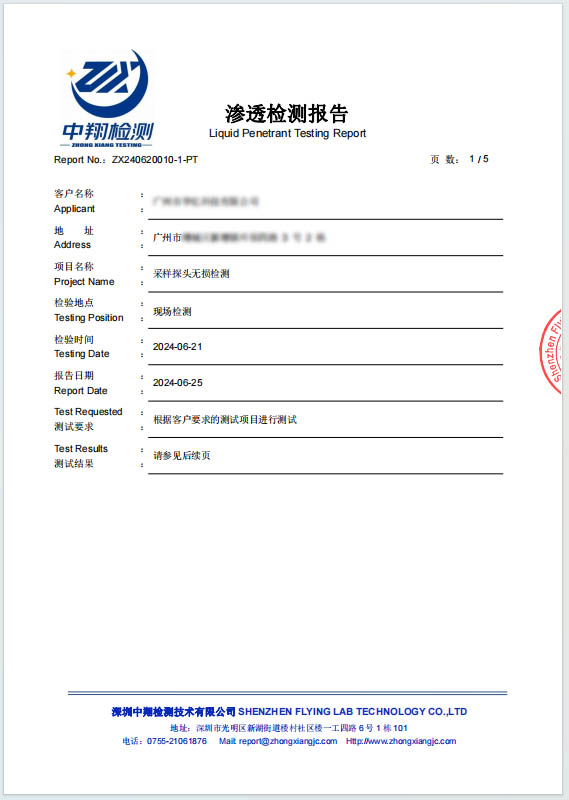 渗透（PT）检测报告